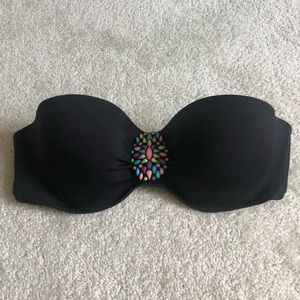 Victoria’s Secret black swim top w/ gem